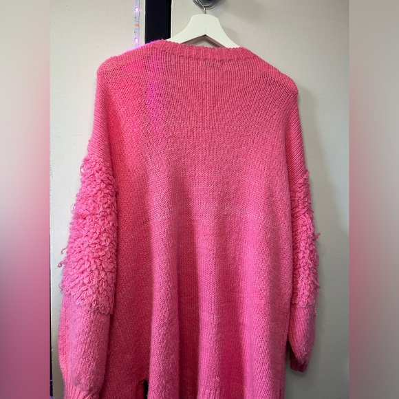 oversize pink cardigan - Picture 2 of 3